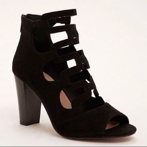 Torrid Strapped Caged Stacked Heel